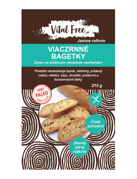 VITAL FREE PALEO VIACZRNNÉ BAGETKY 215g